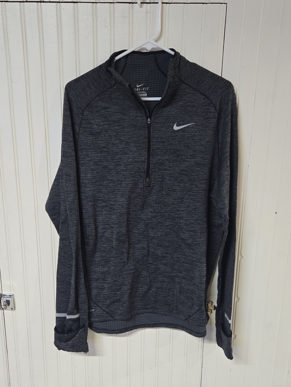Nike Men's Black/Charcoal Dri-FIT Quarter-Zip Pullover